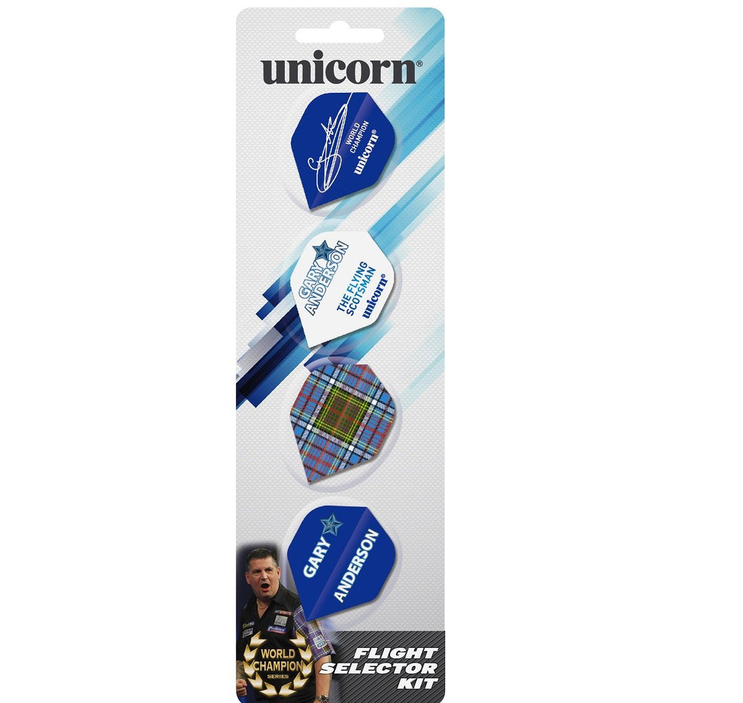 Unicorn Gary Anderson Authentic Flight Selector Kit Dart Flights