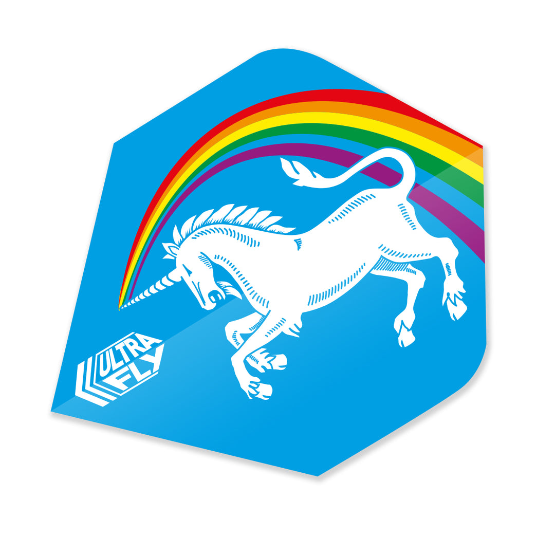Unicorn Ultrafly Blue Rainbow Dart Flights