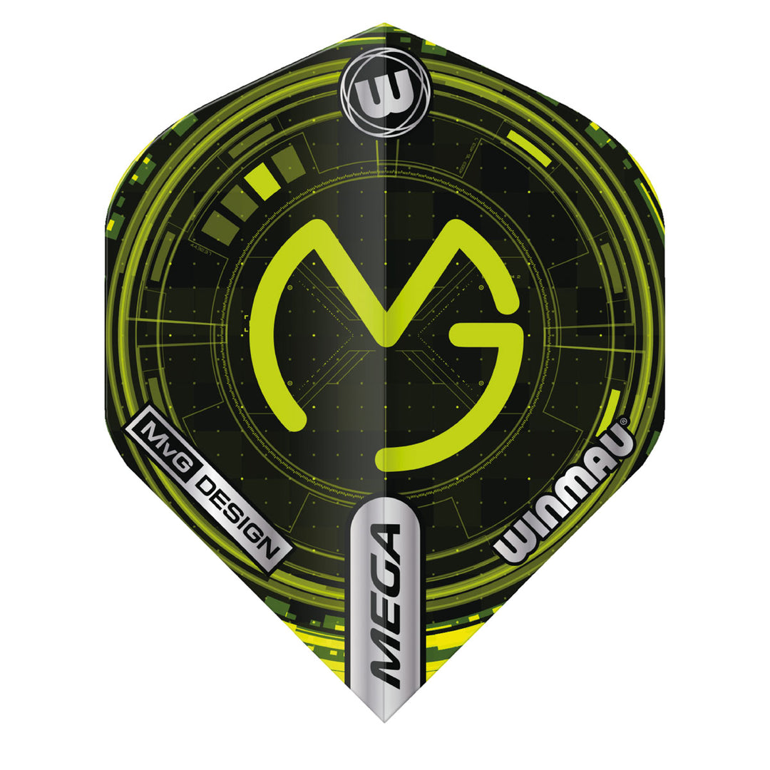 Mega Standard MvG 75 micron Dart Flights by Winmau