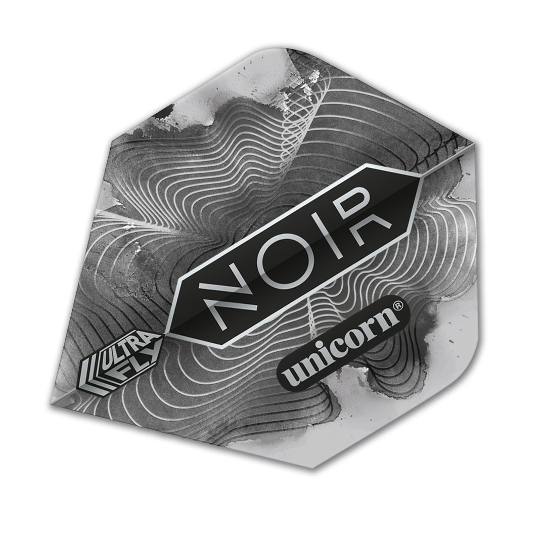 Ultrafly 100 Micron Standard Shape Noir Organic Dart Flights by Unicorn