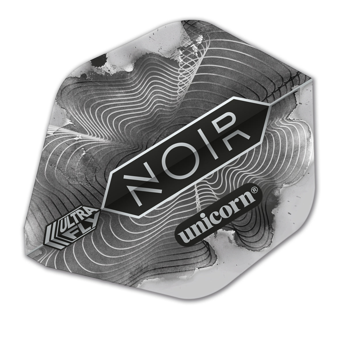 Ultrafly 75 Micron AR1 Shape Noir Organic Dart Flights by Unicorn