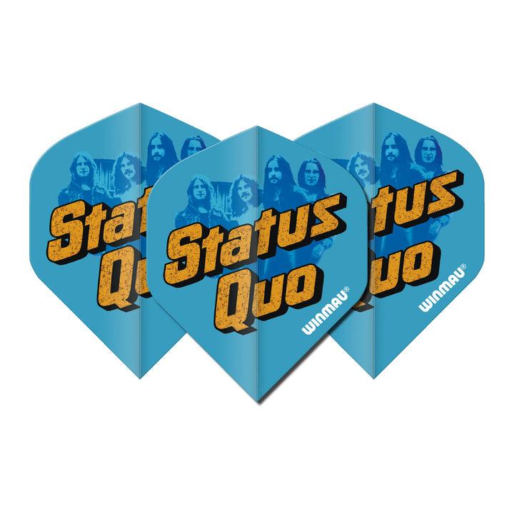 Status Quo - Blue 100 micron Standard Dart Flights by Winmau