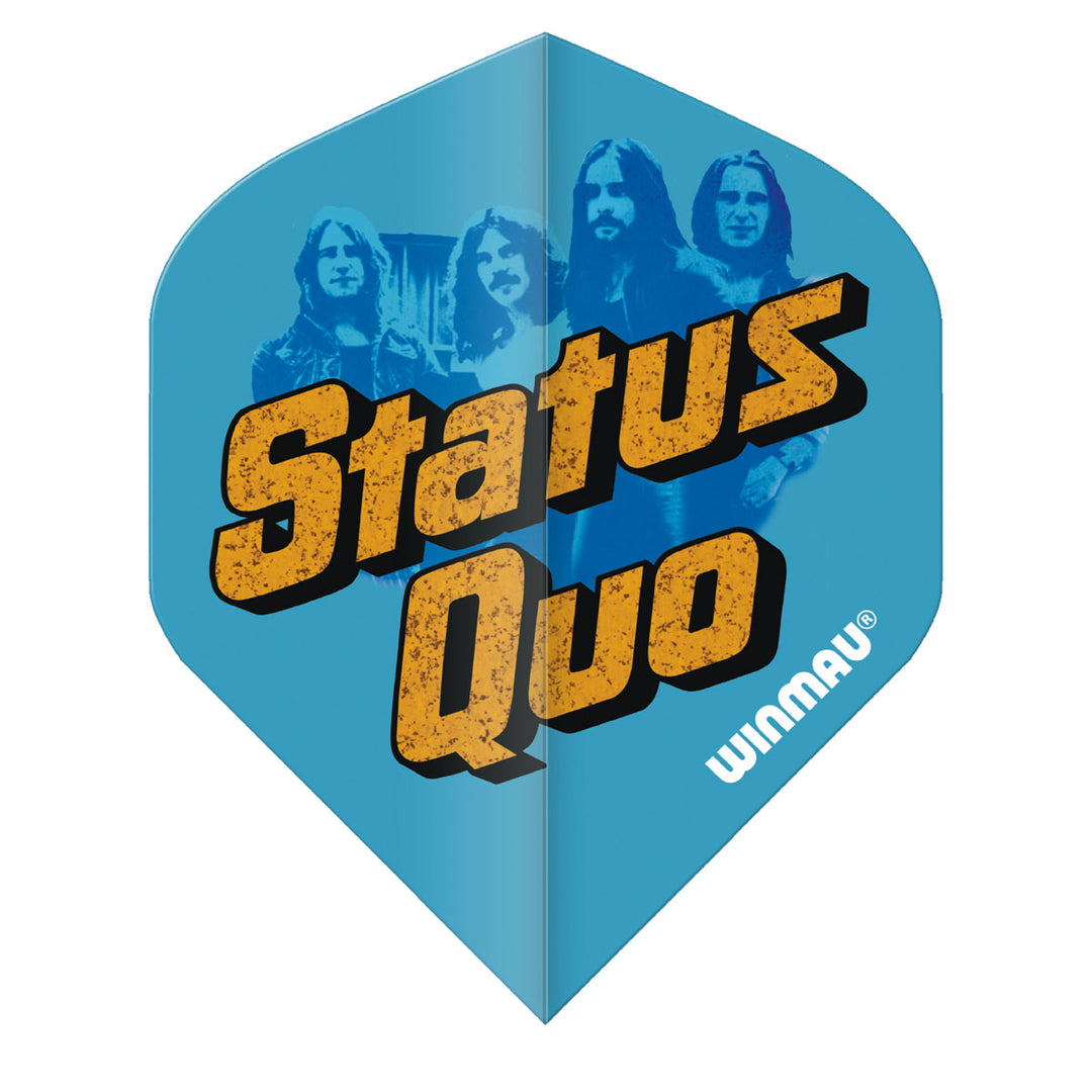 Status Quo - Blue 100 micron Standard Dart Flights by Winmau