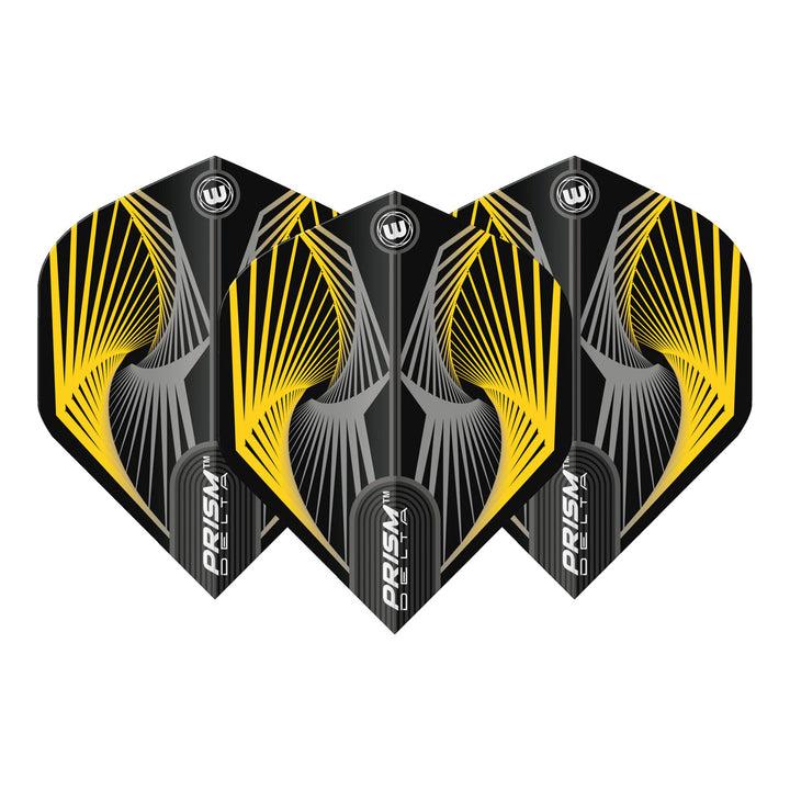 Prism Delta Spiral Yellow and Grey Standard Dart Flights by Winmau