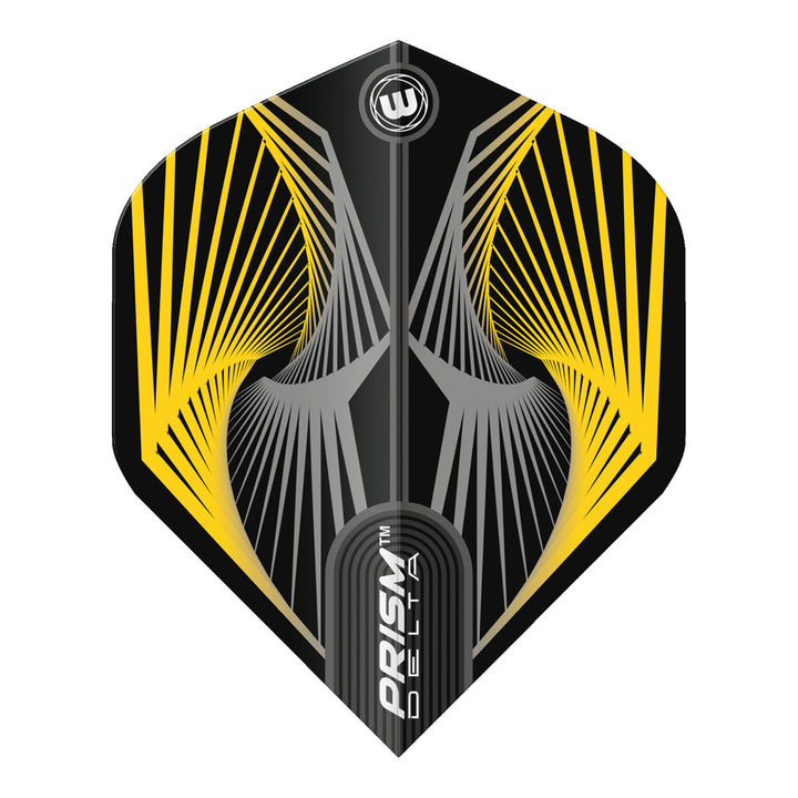 Prism Delta Spiral Yellow and Grey Standard Dart Flights by Winmau