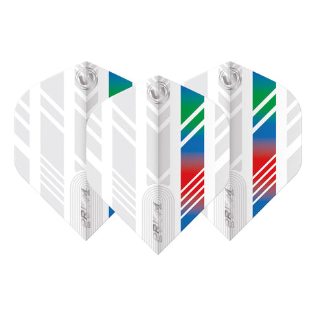 Prism Delta White, Blue, Red and Green Standard Dart Flights by Winmau