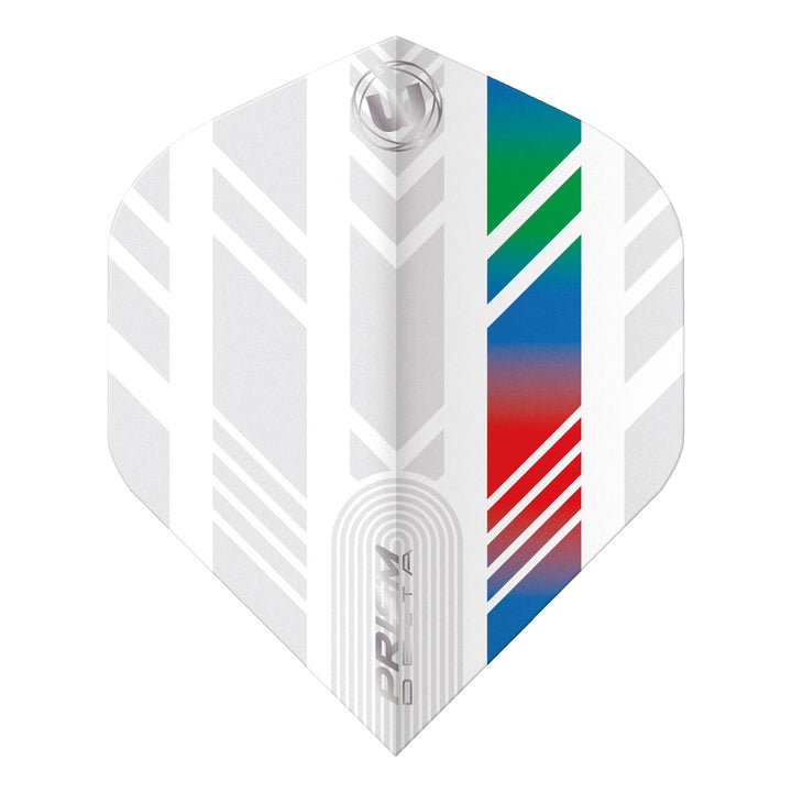 Prism Delta White, Blue, Red and Green Standard Dart Flights by Winmau