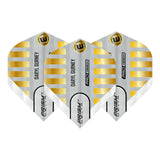 Prism Delta Daryl Gurney White and Gold Embossed Standard Dart Flights by Winmau