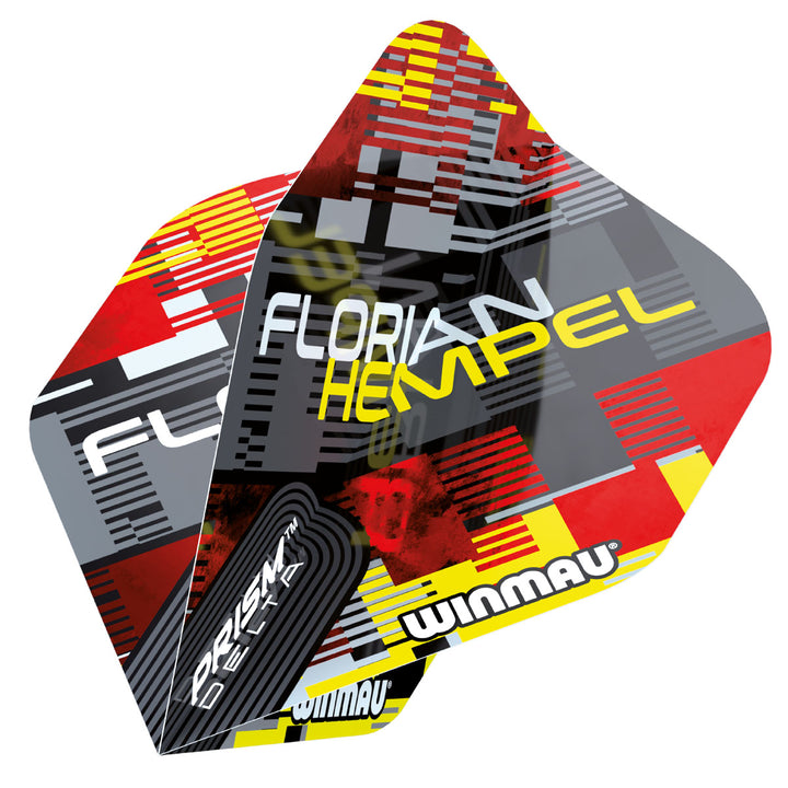 Prism Delta Florian Hempel Black & Red Standard Dart Flights by Winmau