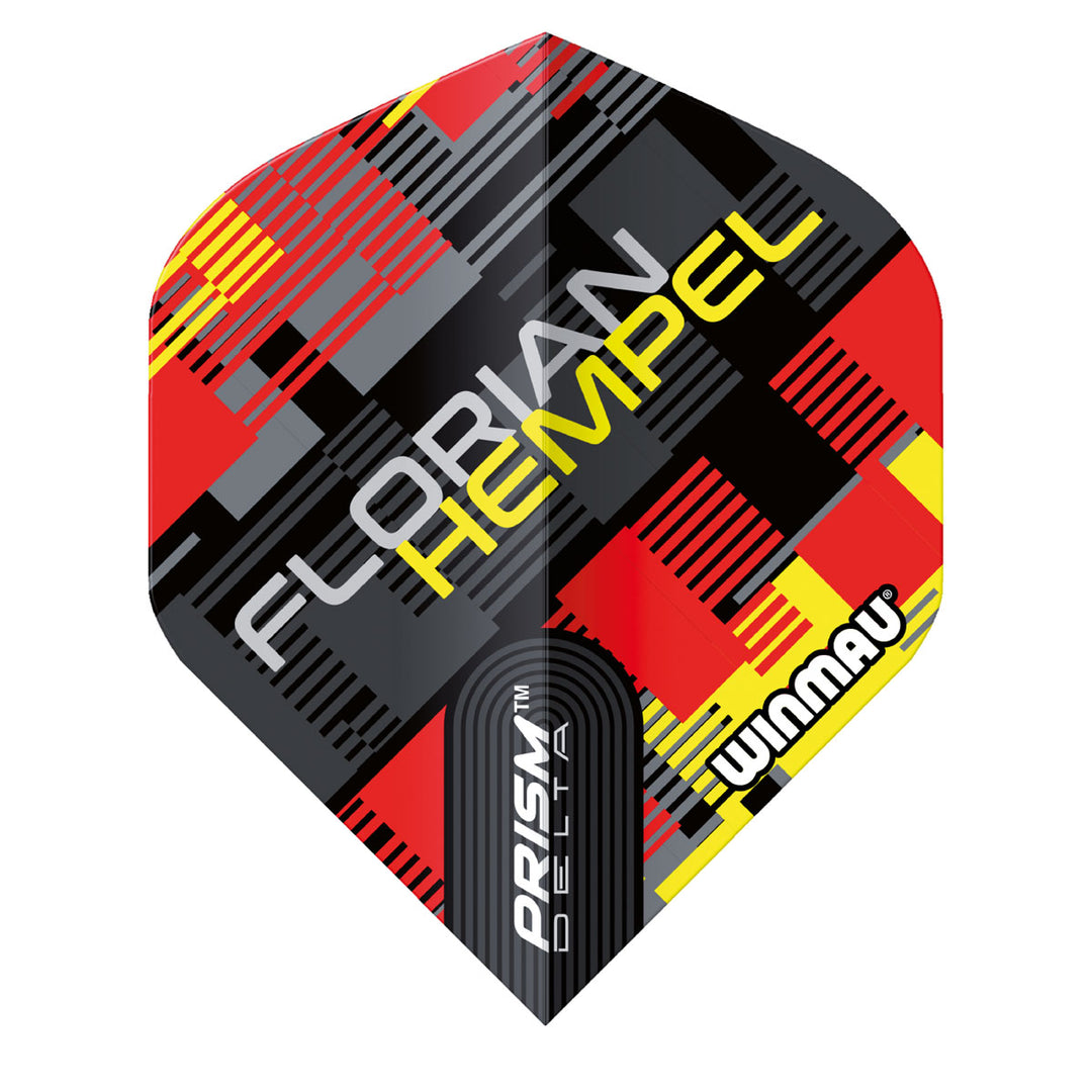 Prism Delta Florian Hempel Black & Red Standard Dart Flights by Winmau