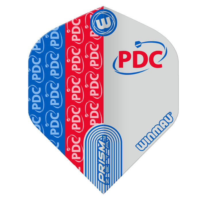 Prism Zeta PDC Red, Blue and White Standard Dart Flights by Winmau