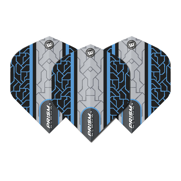 Prism Alpha Circuit Black and Blue Standard Dart Flights by Winmau