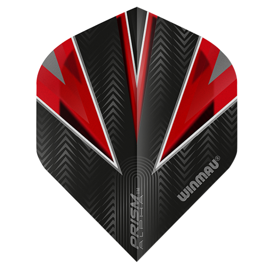 Winmau Prism Alpha Translucent Red Dart Flights Standard