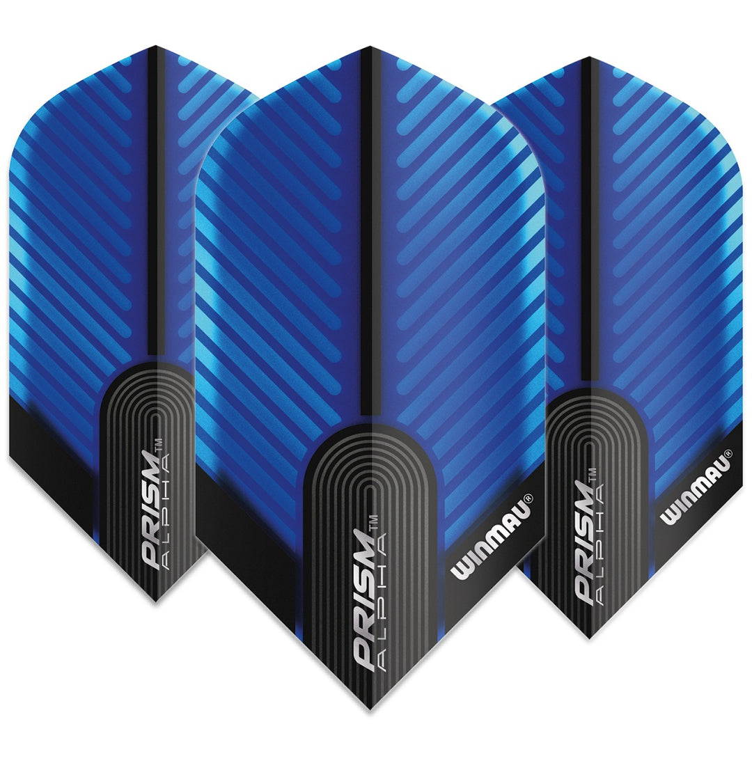 Winmau Prism Alpha Dart Flights 100 micron Slim Blue / Black