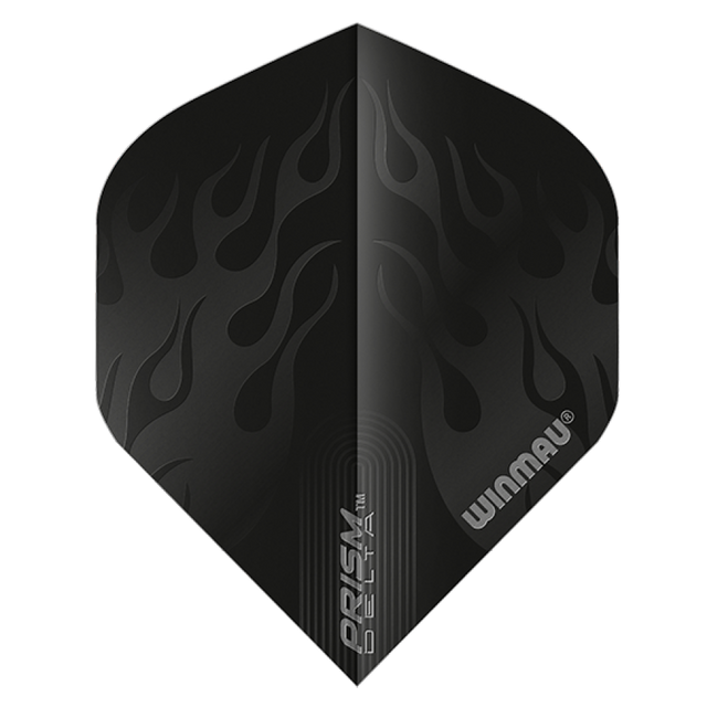 Winmau Prism Delta Black Flames Dart Flights Standard