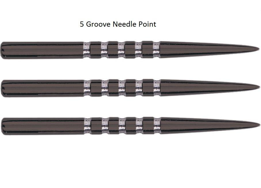 Unicorn 38mm 5 Groove Black Replacement Dart Points