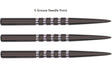 Unicorn 38mm 5 Groove Black Replacement Dart Points