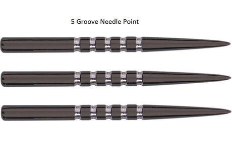 Unicorn 38mm 5 Groove Black Replacement Dart Points