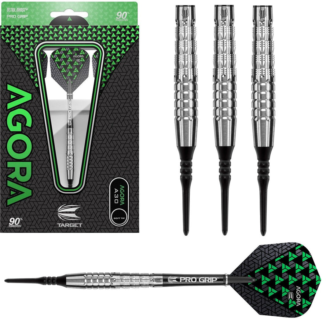 Agora A30 90% Tungsten Soft Tip Darts by Target