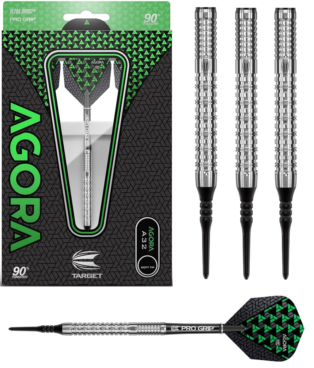 Agora A32 90% Tungsten Soft Tip Darts by Target