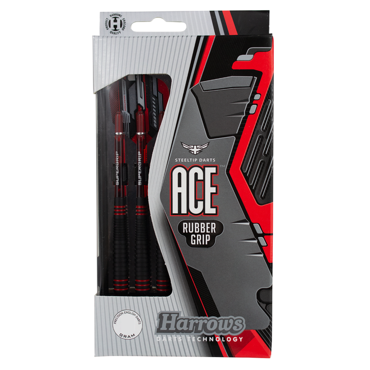 Harrows ACE Rubberised Non Slip Steel Tip Darts