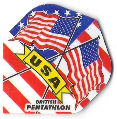 British Pentathlon USA Flag Dart Flights (BP1)