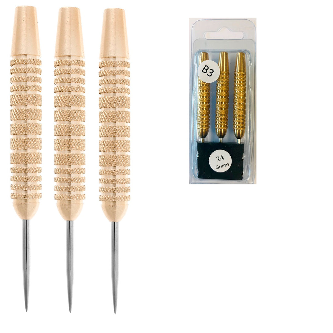 Model B3 Brass Steel Tip Darts Barrels Only in Clam Pack