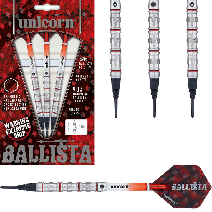 Ballista Style 4 90% Tungsten Dart Soft Tip Darts by Unicorn