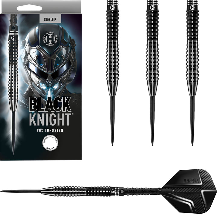 Black Knight 90% Tungsten Steel Tip Darts by Harrows