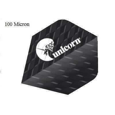 Unicorn Q100 Black Logo Ribbed Dart Flights