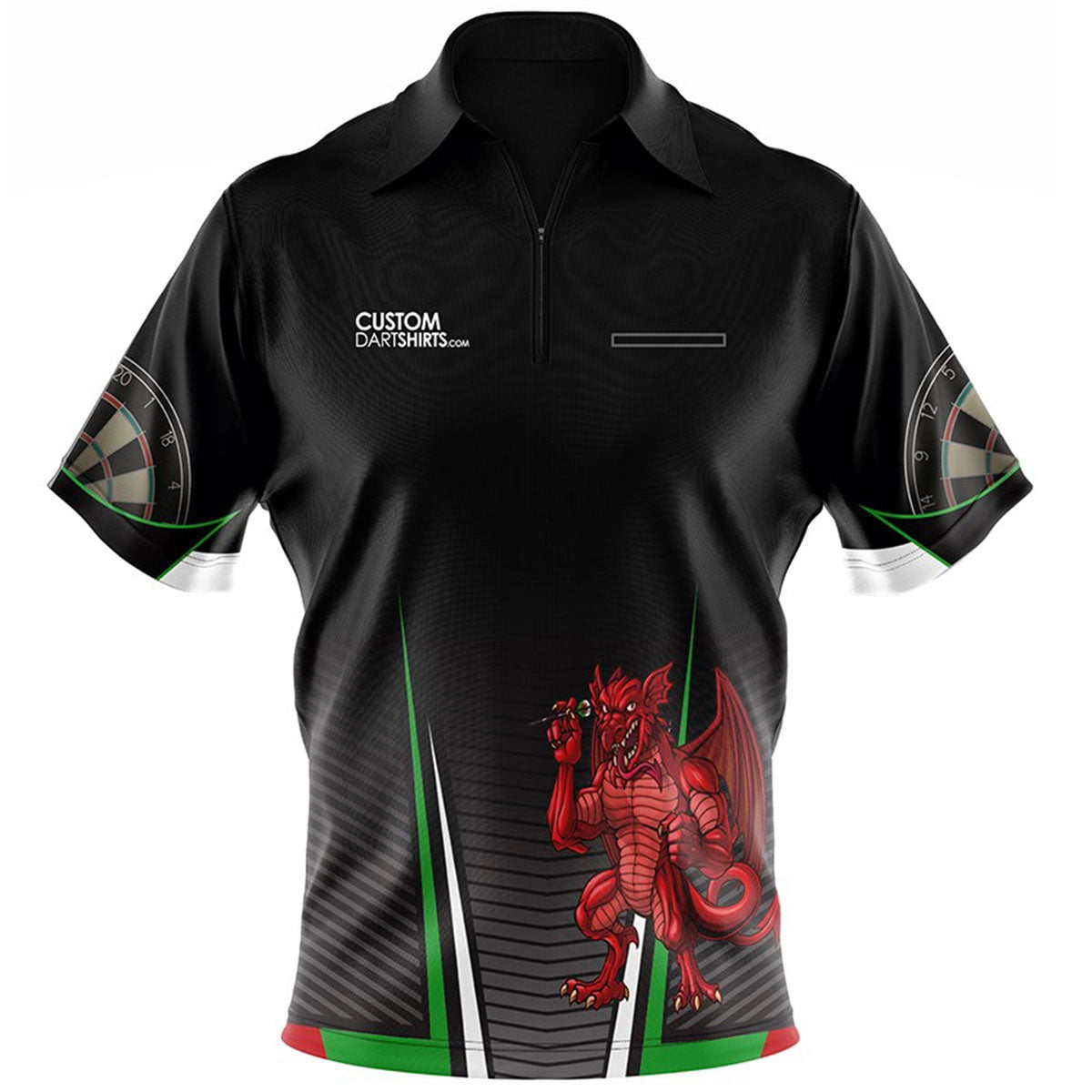 Welsh Dragon Custom Dart Shirt Double Top Darts