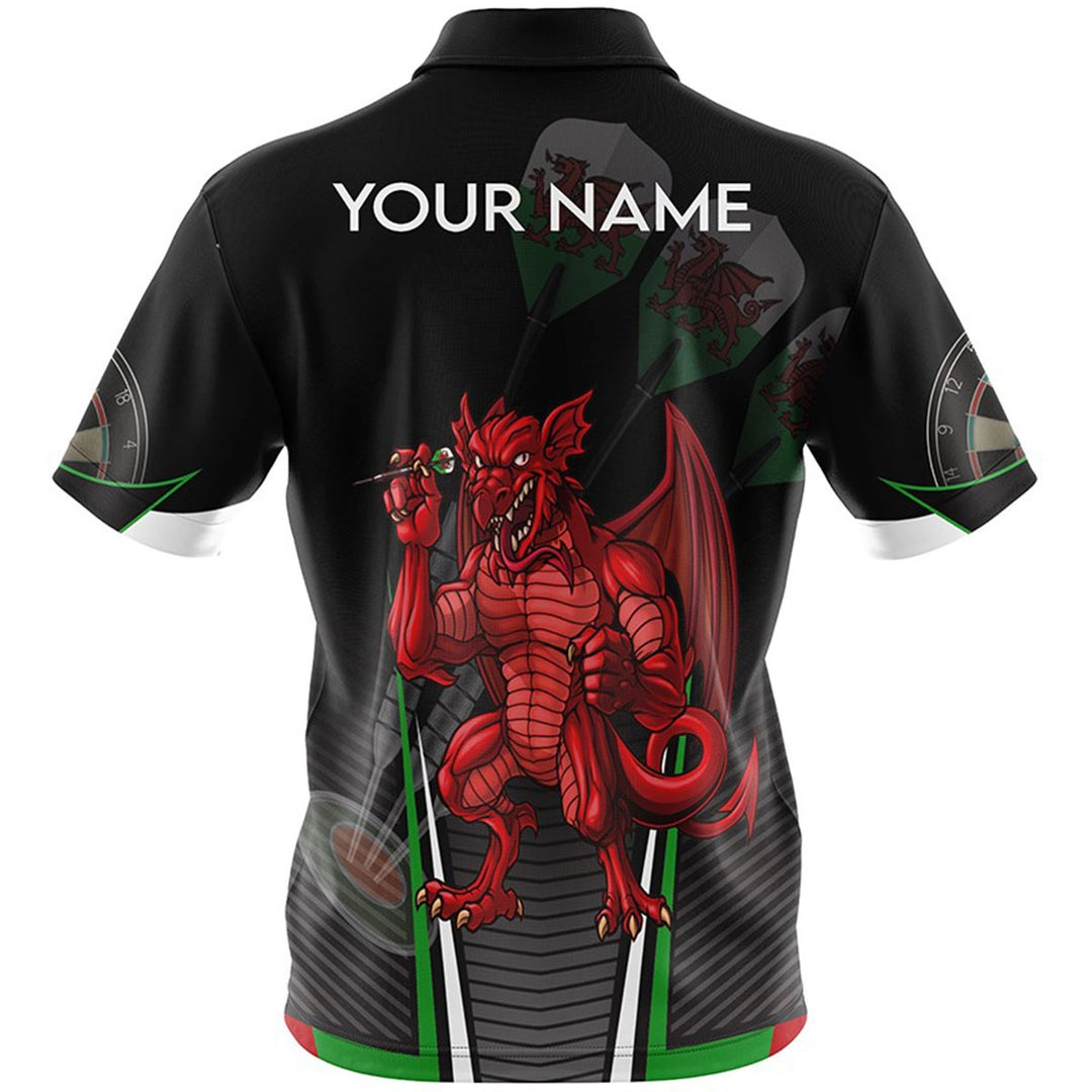 Welsh Dragon Custom Dart Shirt