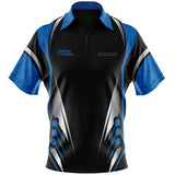Royal Blue and Silver Custom Dart Shirt