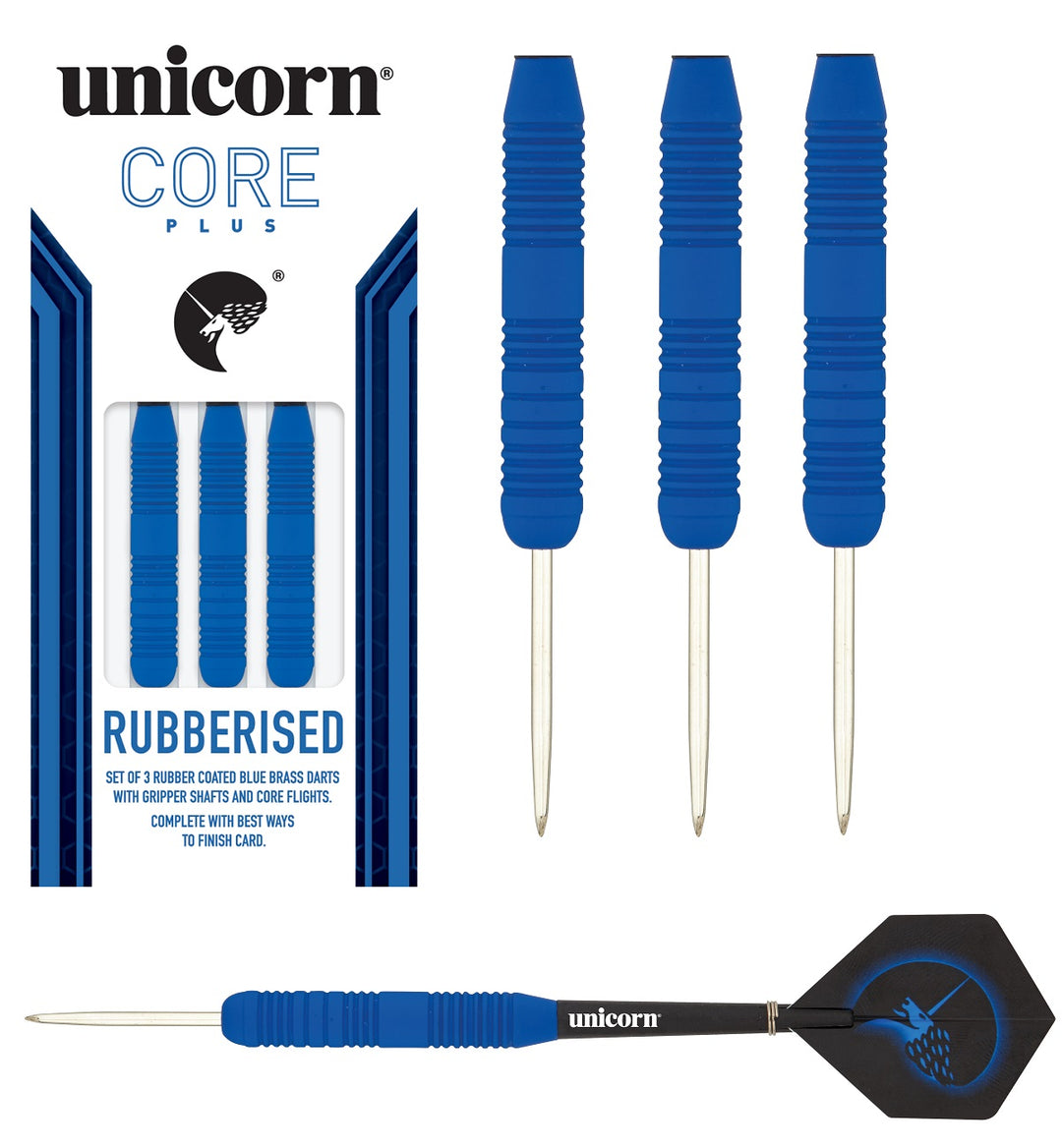 Unicorn Core Plus Rubber Coated Brass Steel Tip Darts