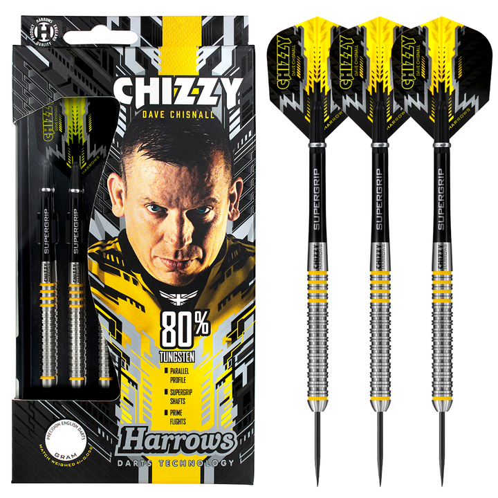 Dave Chisnall Chizzy 80% Tungsten Steel Tip Darts by Harrows