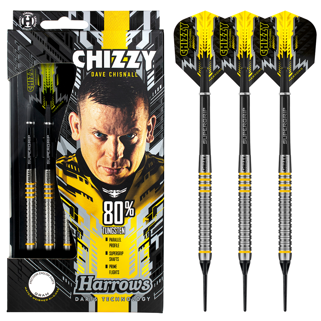 Dave Chisnall Chizzy 80% Tungsten Soft Tip Darts by Harrows