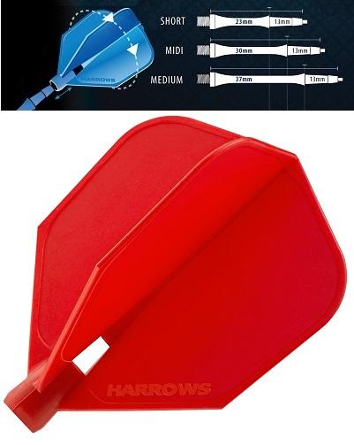 Harrows CLIC Red System Rigid Dart Flights
