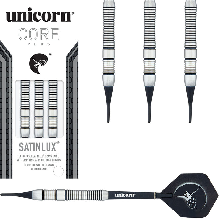 Core Plus Brass Satinlux Soft Tip Darts by Unicorn