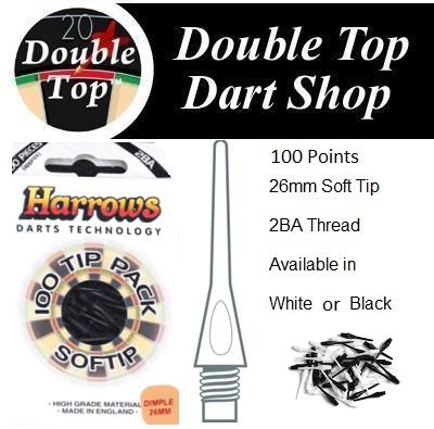 Harrows Dimple Soft Tips - Pack of 100 Replacement Soft Tips