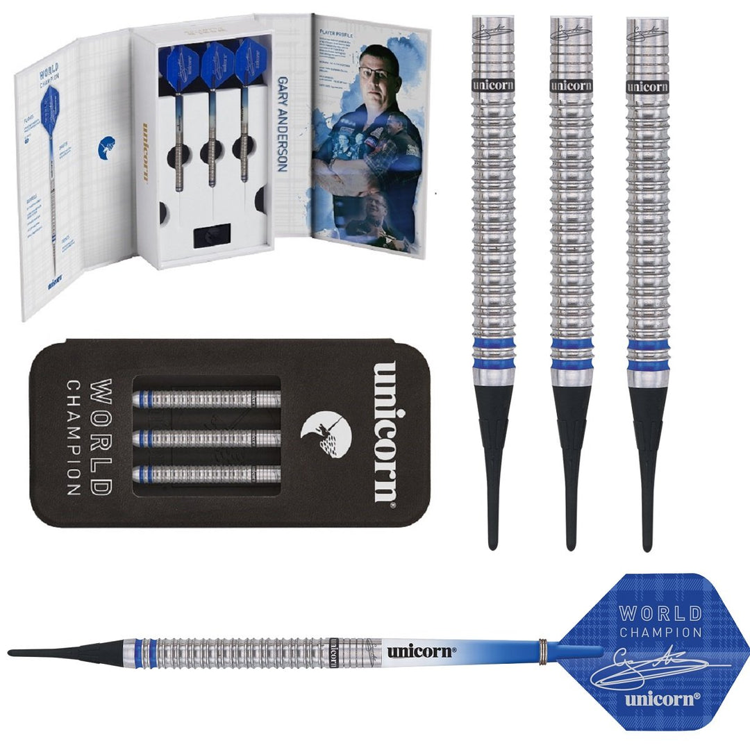 Gary Anderson Deluxe Player Edition Phase 3 World Champion Soft Tip Darts by Unicorn