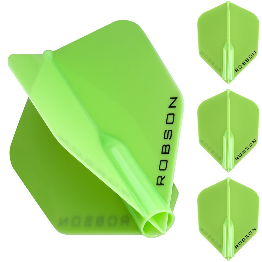 Robson Plus Dart Flights Green No6 Standard Shape