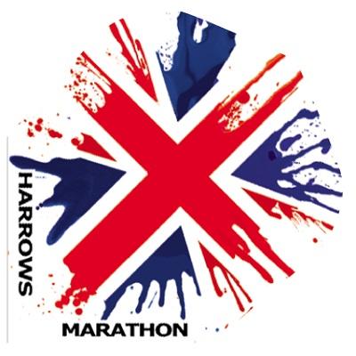 Harrows Marathon Union Jack Paint Splat Dart Flights (1545)