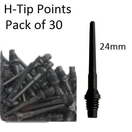 Harrows H Tip Soft Tips Black Or White  - Bag of 30 Replacement Soft Tips