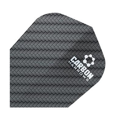 Harrows Carbon Dart Flights Extra Strong 100 Micron [1200, Black]