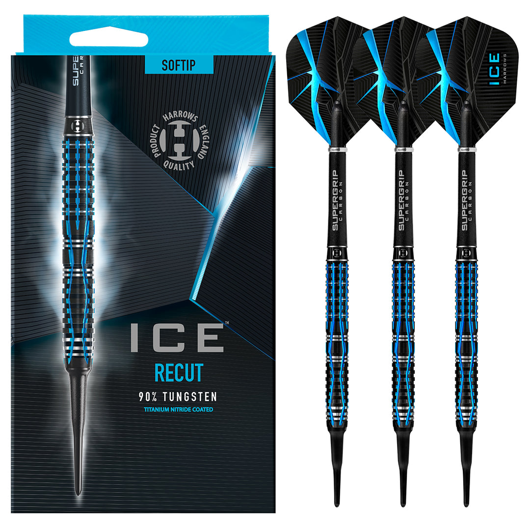 Ice Recut 90% Tungsten Soft Tip Darts by Harrows