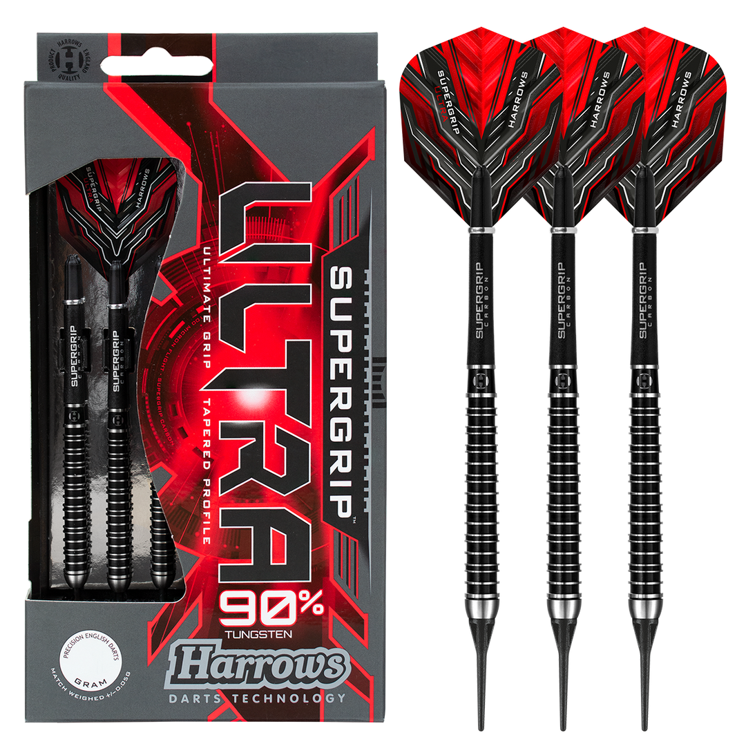 Harrows Supergrip Ultra 90% Tungsten Soft Tip Darts