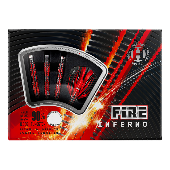 Harrows Fire Inferno 90% Tungsten Soft Tip Darts