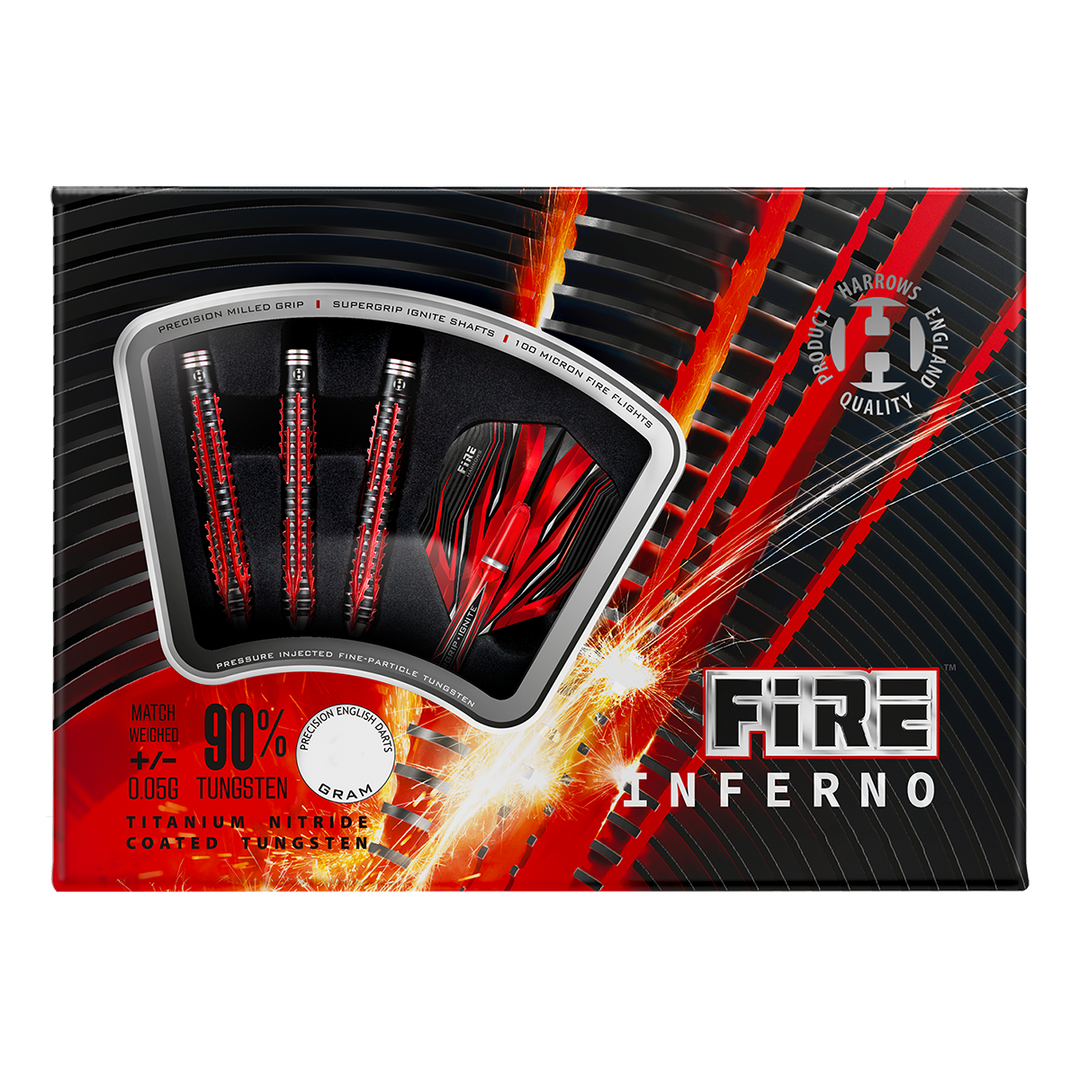 Harrows Fire Inferno 90% Tungsten Soft Tip Darts