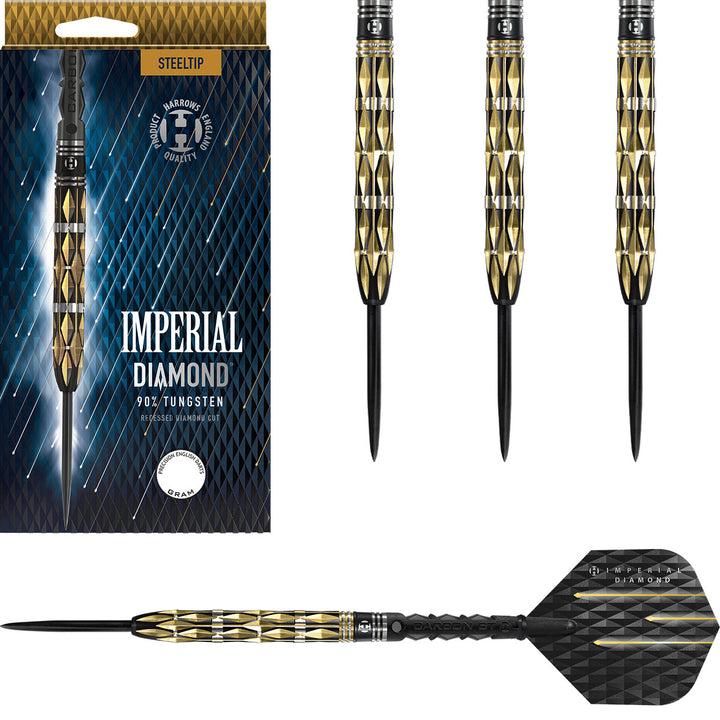 Imperial Diamond 90% Tungsten Steel Tip Darts by Harrows