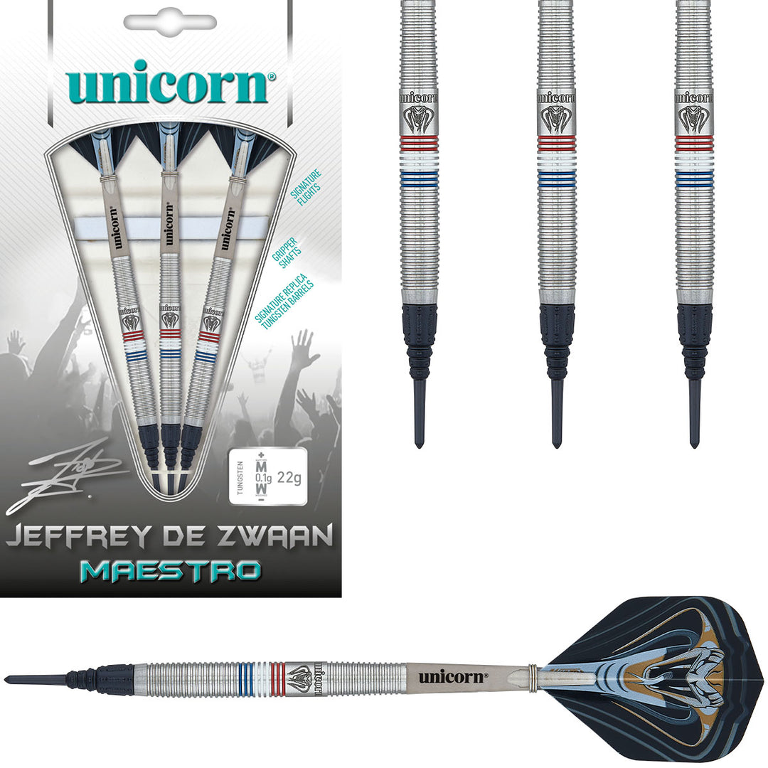 Jeffrey De Zwaan Phase 2 Maestro 90% Tungsten Soft Tip by Unicorn